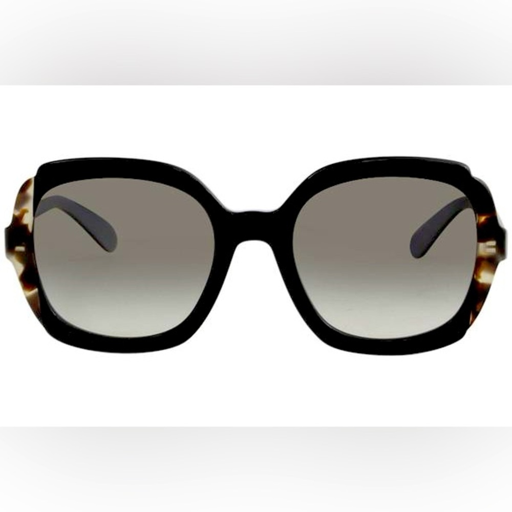 PRADA Sunglasses Heritage Square Style Black exterior blue/grey interior New!